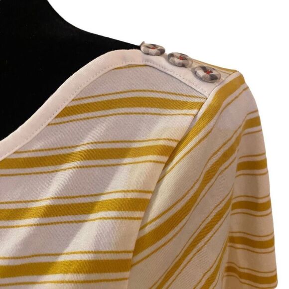 Matilda Jane Sunny Boat Golden Yellow and White Striped Tee - Picture 6 of 12